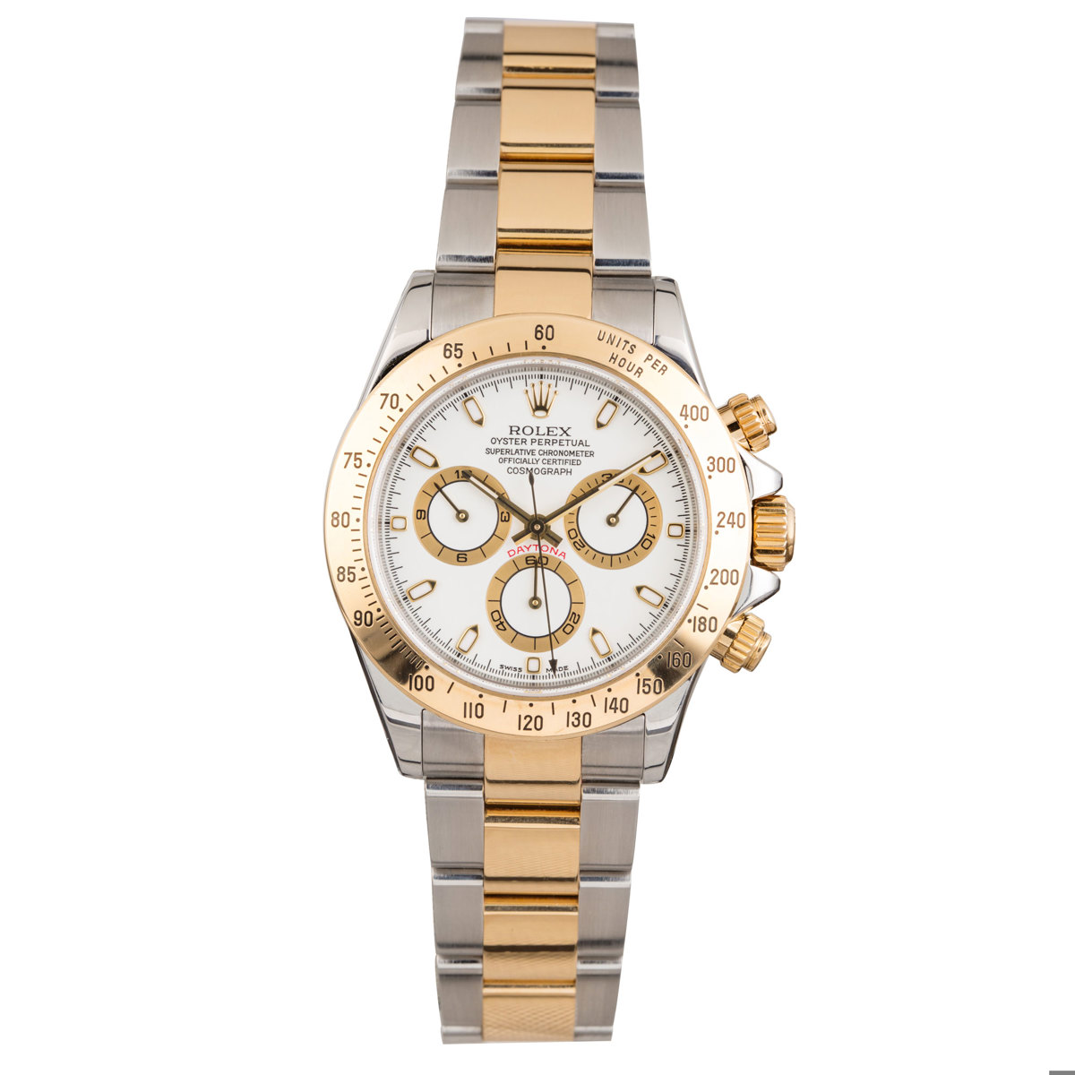Rolex Daytona Ref 116523 A Stainless Steel Yellow Gold Chronograph Wristwatch with Bracelet Circa 2001 offered by Sotheby's
